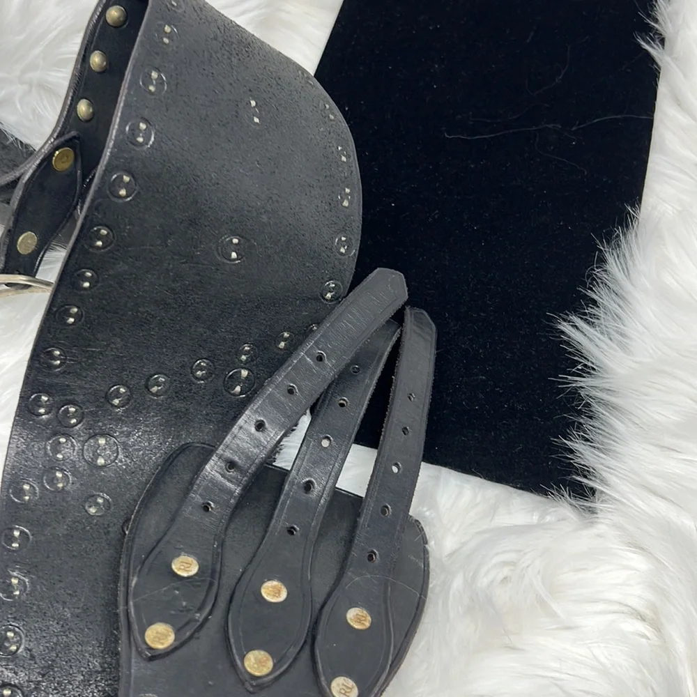 Vintage Ralph Lauren Kidney Leather Studded Corset Belt Women’s Small Black - Picture 14 of 15